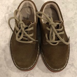 Never worn-Tucker + Tate boys suede dress shoes